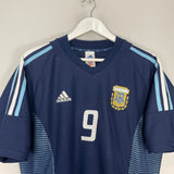 Shop 2002/04 ARGENTINA BATISTUTA #9 AWAY SHIRT (L) ADIDAS, classic football shirts, vintage football shirts & retro soccer jerseys at Cult Kits