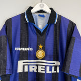 1997/98 INTER MILAN RONALDO #10 HOME SHIRT (XL) UMBRO