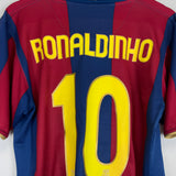 Shop 2007/08 BARCELONA RONALDINHO #10 HOME SHIRT (S) NIKE, classic football shirts, vintage football shirts & retro soccer jerseys at Cult Kits