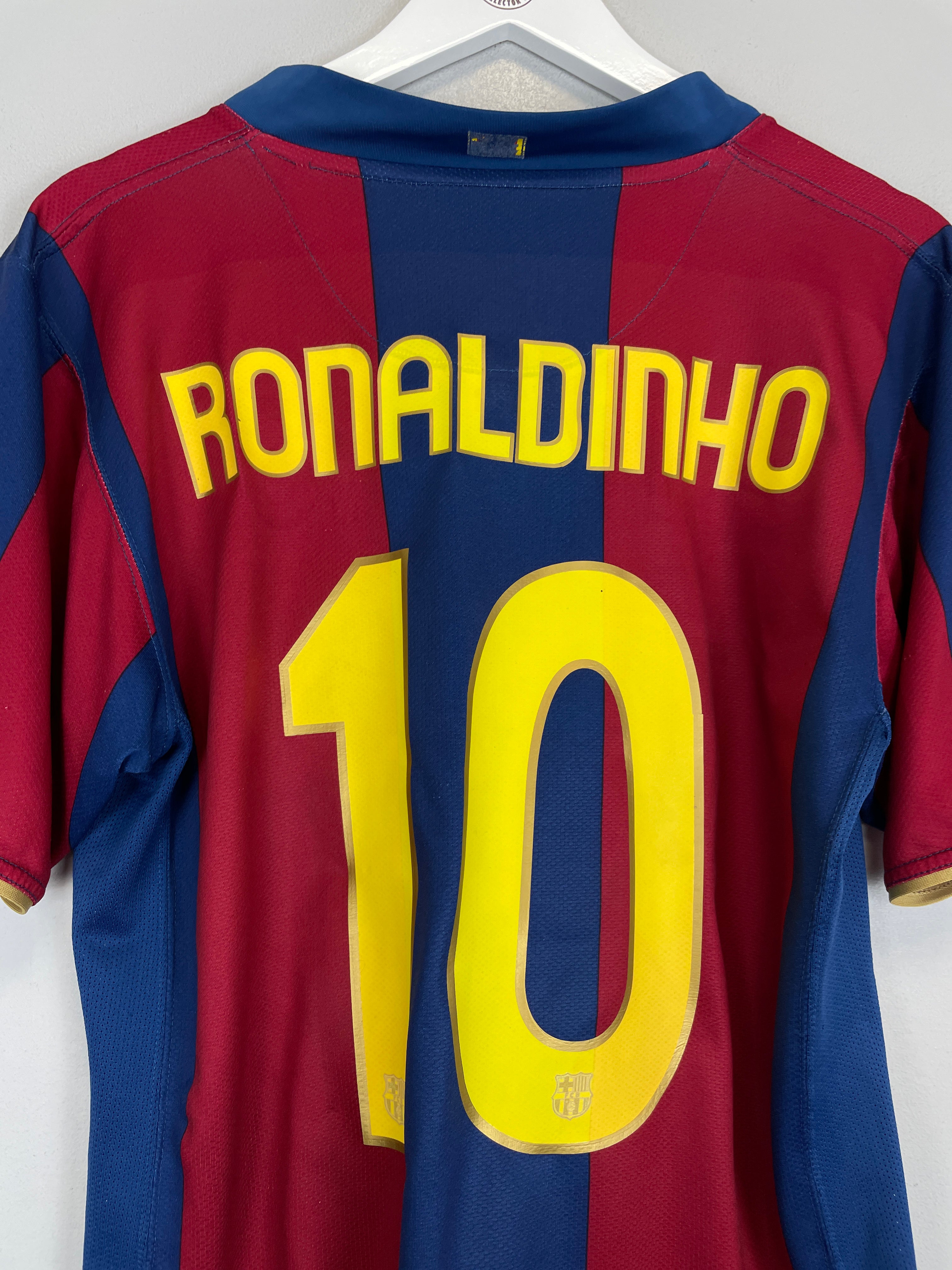 Shop 2007/08 BARCELONA RONALDINHO #10 HOME SHIRT (S) NIKE, classic football shirts, vintage football shirts & retro soccer jerseys at Cult Kits