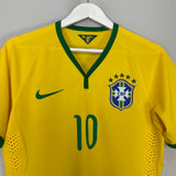 Shop 2014/15 BRAZIL NEYMAR JR #10 *AUTHENTIC* HOME SHIRT (M) NIKE, classic football shirts, vintage football shirts & retro soccer jerseys at Cult Kits