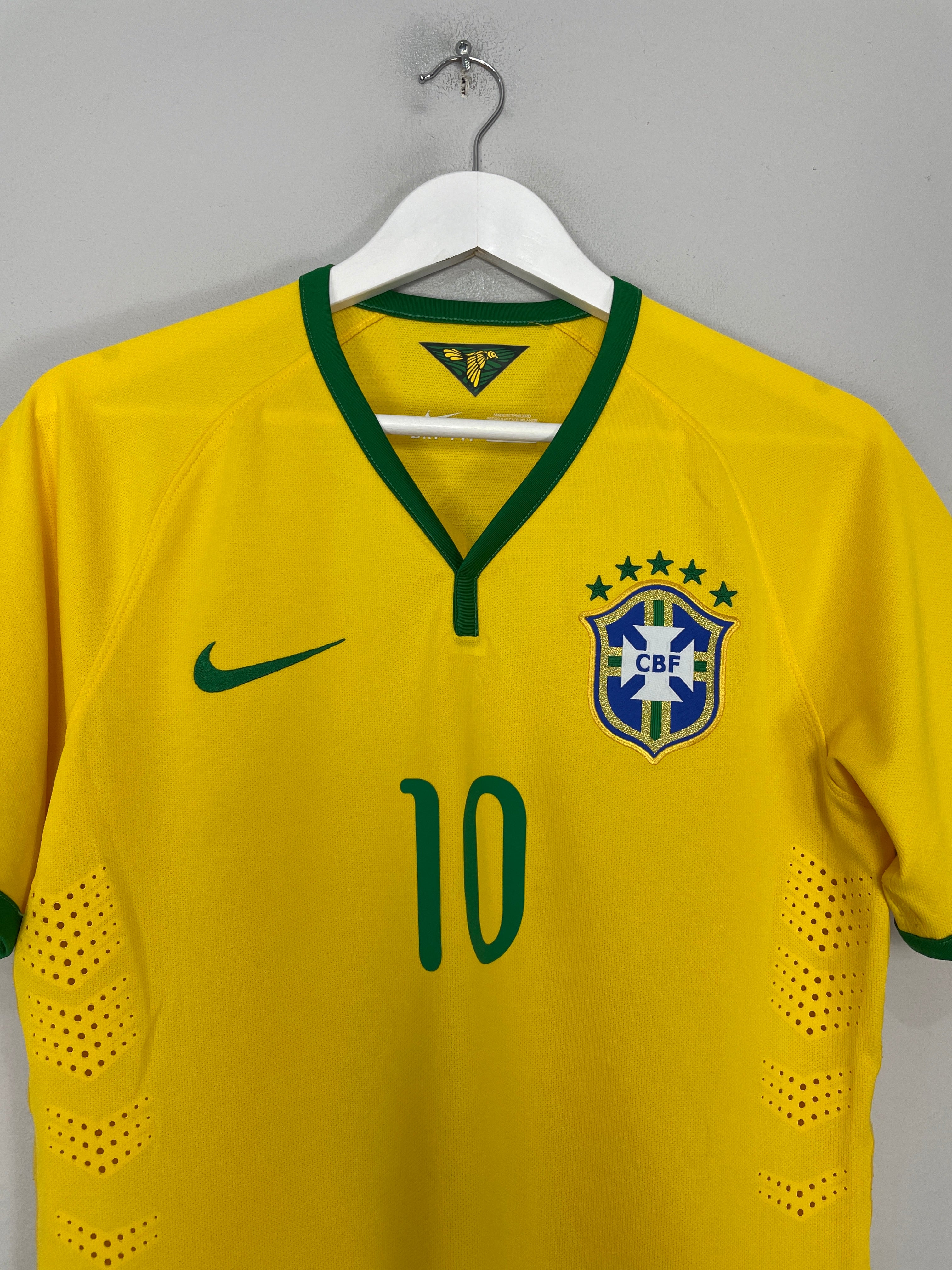 Shop 2014/15 BRAZIL NEYMAR JR #10 *AUTHENTIC* HOME SHIRT (M) NIKE, classic football shirts, vintage football shirts & retro soccer jerseys at Cult Kits