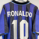 1997/98 INTER MILAN RONALDO #10 HOME SHIRT (XL) UMBRO