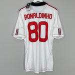 Shop 2010/11 AC MILAN RONALDINHO #80 *BNWT* AWAY SHIRT (L) ADIDAS, classic football shirts, vintage football shirts & retro soccer jerseys at Cult Kits