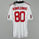 Shop 2010/11 AC MILAN RONALDINHO #80 *BNWT* AWAY SHIRT (L) ADIDAS, classic football shirts, vintage football shirts & retro soccer jerseys at Cult Kits