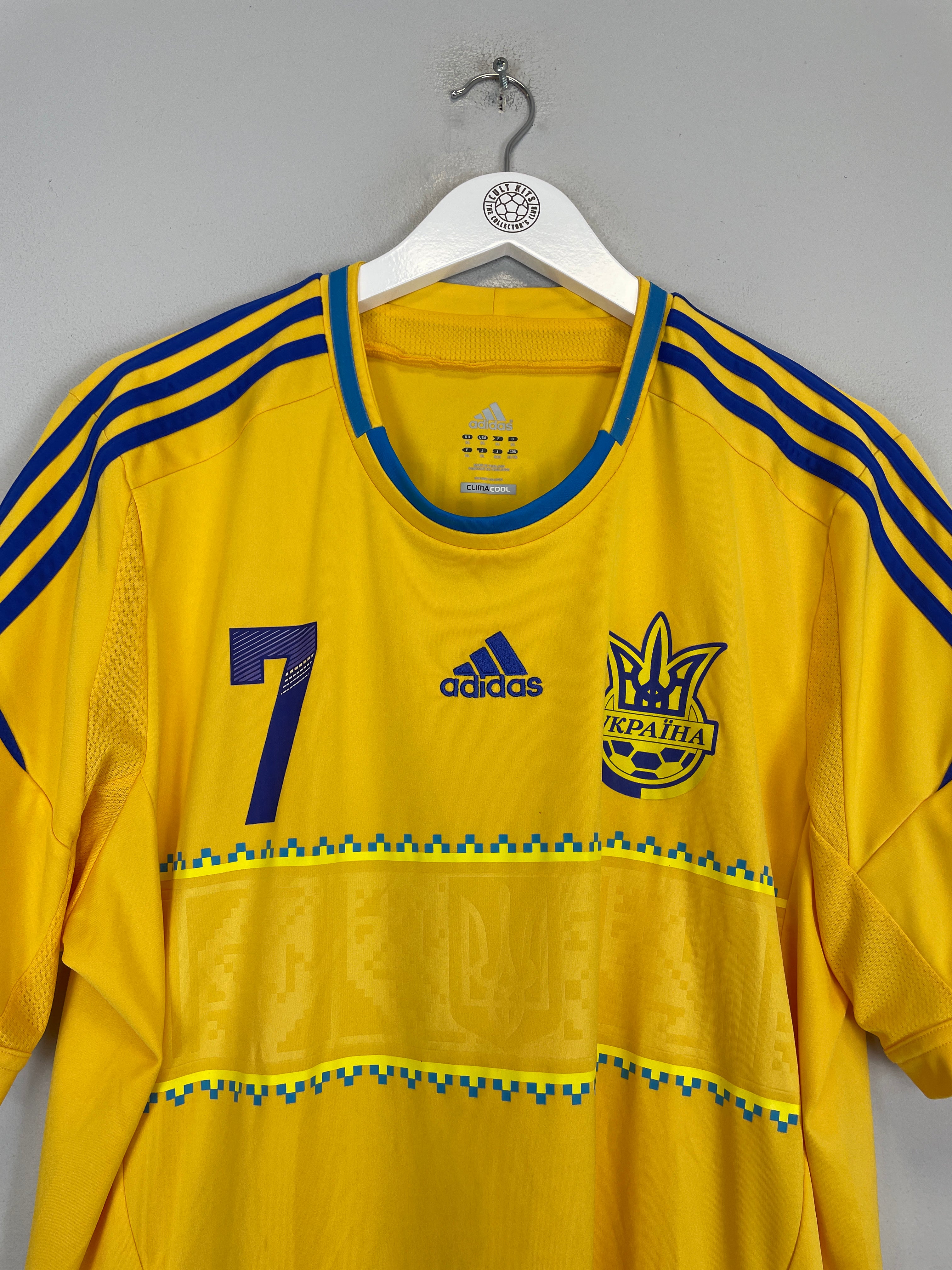 Shop 2011/12 UKRAINE SHEVCHENKO #7 HOME SHIRT (XL) ADIDAS, classic football shirts, vintage football shirts & retro soccer jerseys at Cult Kits