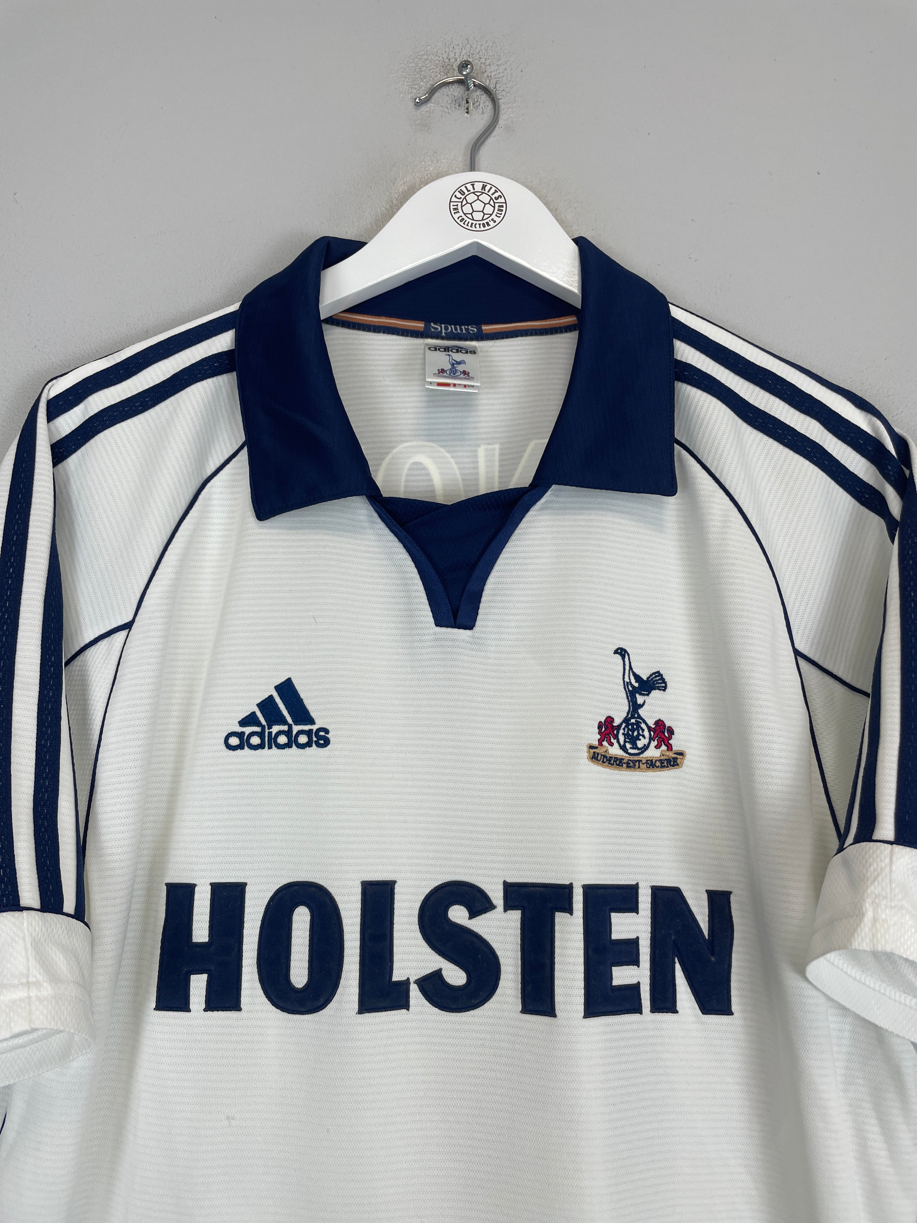 Shop 1999/01 TOTTENHAM GINOLA #14 HOME SHIRT (L) ADIDAS, classic football shirts, vintage football shirts & retro soccer jerseys at Cult Kits