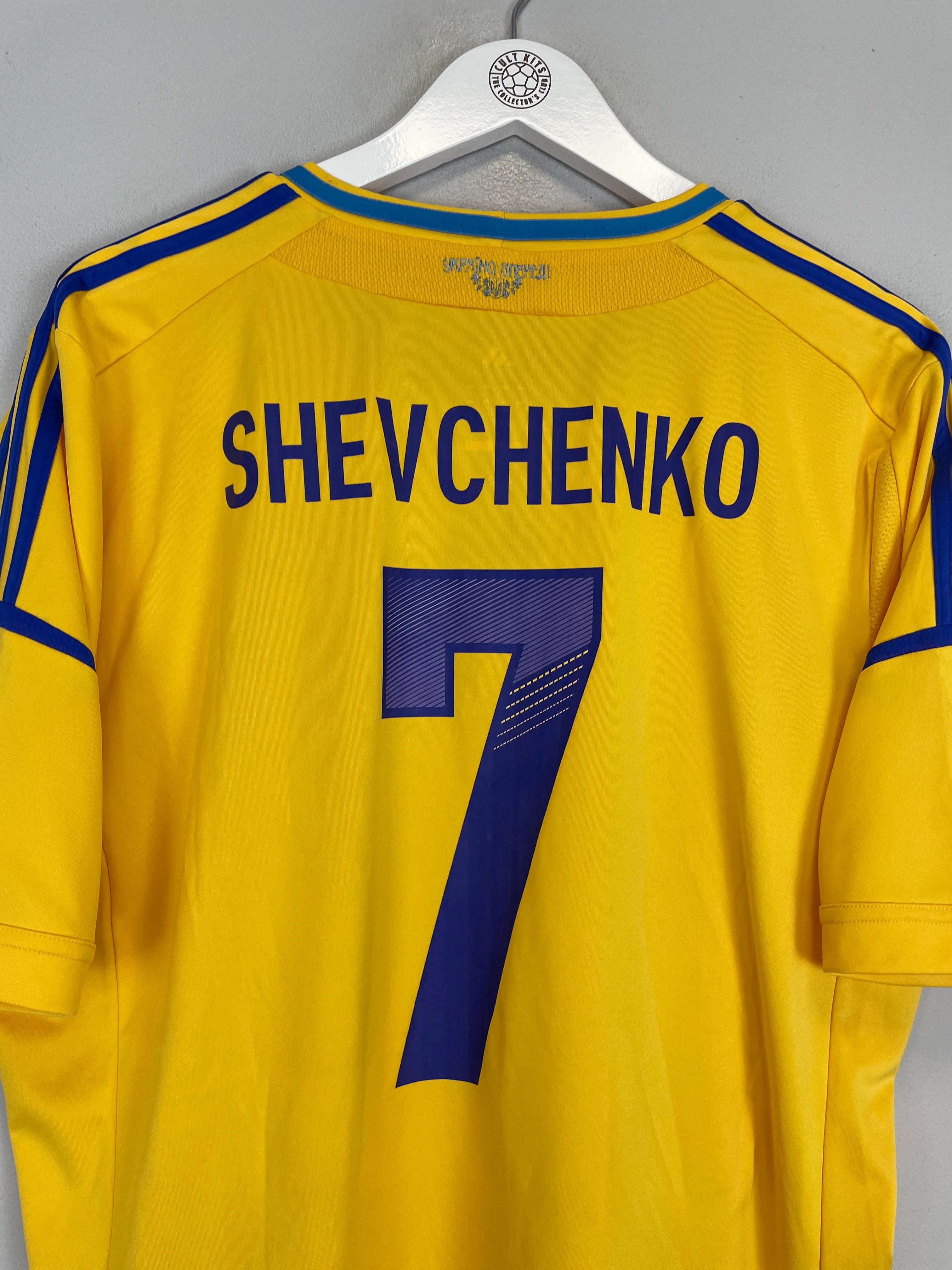Shop 2011/12 UKRAINE SHEVCHENKO #7 HOME SHIRT (XL) ADIDAS, classic football shirts, vintage football shirts & retro soccer jerseys at Cult Kits