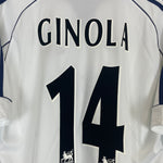 Shop 1999/01 TOTTENHAM GINOLA #14 HOME SHIRT (L) ADIDAS, classic football shirts, vintage football shirts & retro soccer jerseys at Cult Kits