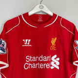 2014/15 LIVERPOOL GERRARD #8 HOME SHIRT (M) WARRIOR