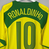 2004/06 BRAZIL RONALDINHO #10 HOME SHIRT (XXL) NIKE