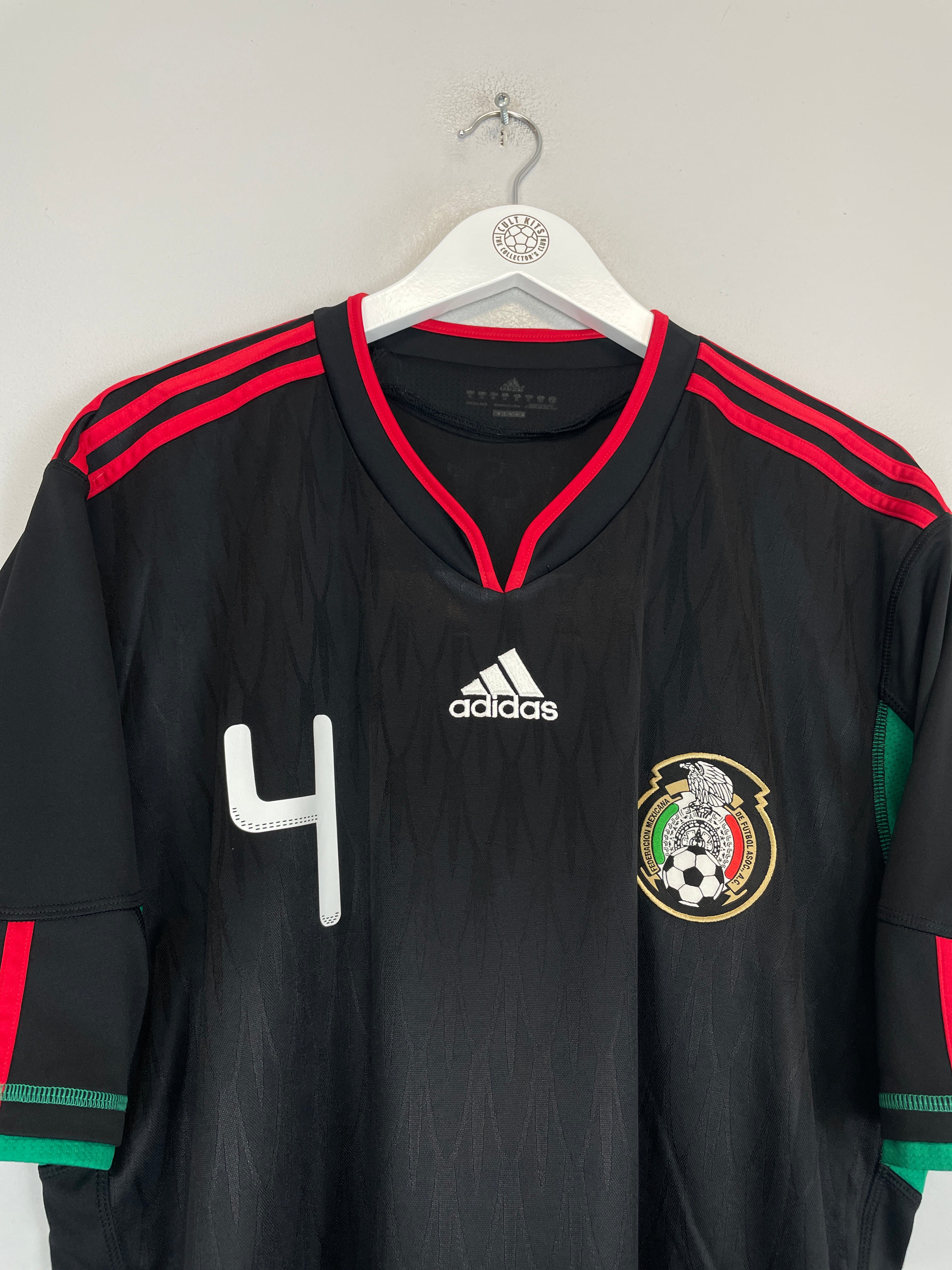 Shop 2010/11 MEXICO R.MARQUEZ #4 AWAY SHIRT (XL) ADIDAS, classic football shirts, vintage football shirts & retro soccer jerseys at Cult Kits