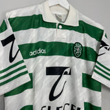 Shop 1996/98 SPORTING LISBON HOME SHIRT (M) ADIDAS, classic football shirts, vintage football shirts & retro soccer jerseys at Cult Kits