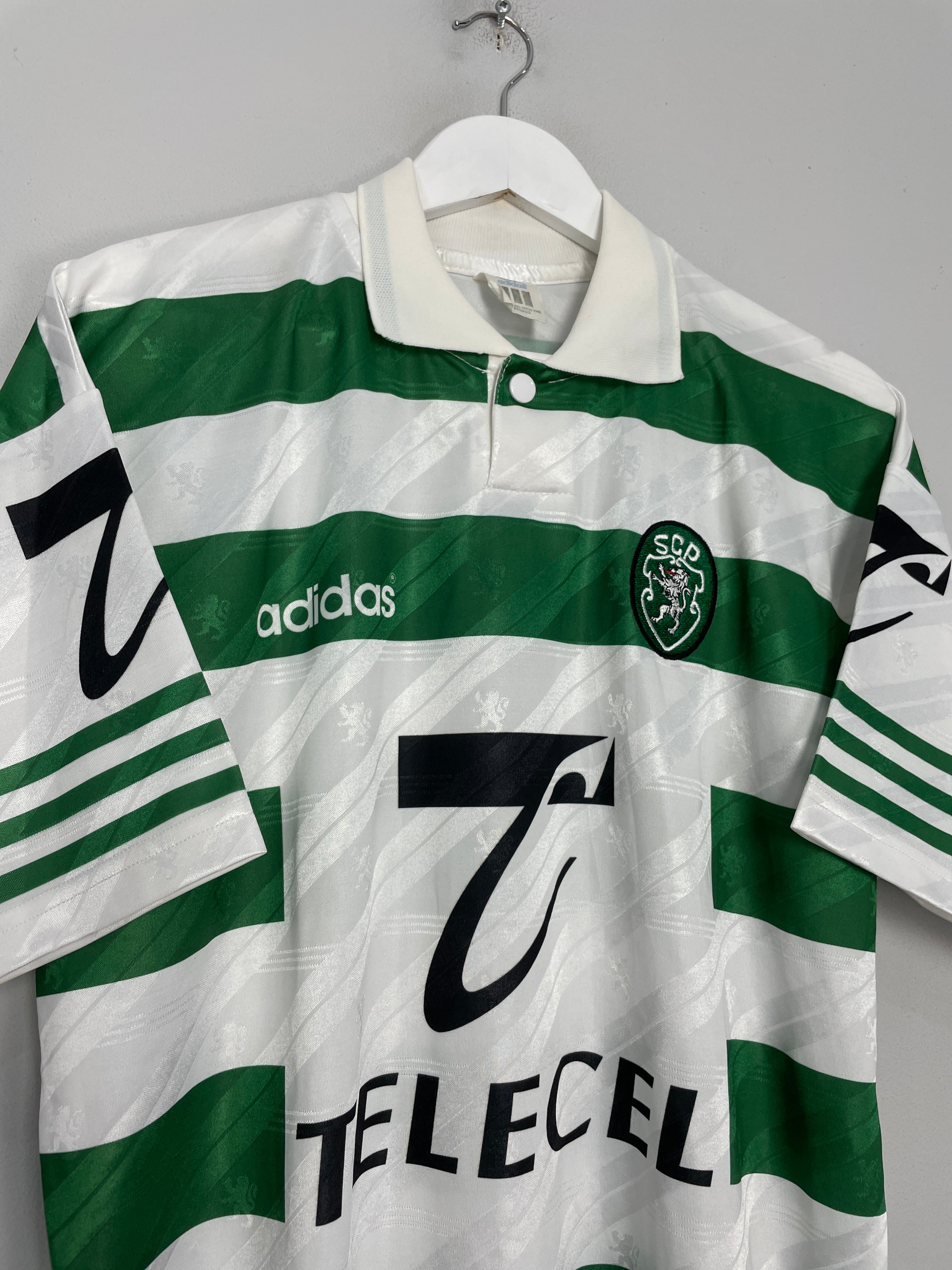 Shop 1996/98 SPORTING LISBON HOME SHIRT (M) ADIDAS, classic football shirts, vintage football shirts & retro soccer jerseys at Cult Kits