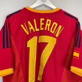 2002/04 SPAIN VALERON #17 HOME SHIRT (L) ADIDAS