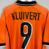 Shop 1998/00 NETHERLANDS KLUIVERT #9 HOME SHIRT (L) NIKE, classic football shirts, vintage football shirts & retro soccer jerseys at Cult Kits