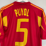 2004/06 SPAIN PUYOL #5 HOME SHIRT (M) ADIDAS