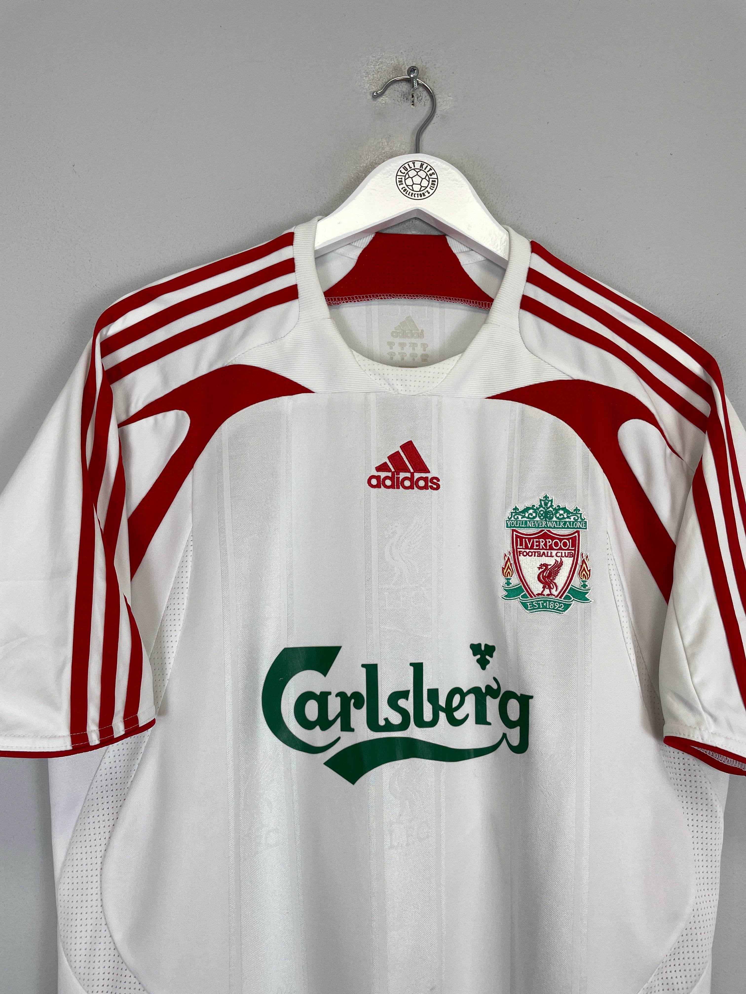 Shop 2007/08 LIVERPOOL GERRARD #8 AWAY SHIRT (M) ADIDAS, classic football shirts, vintage football shirts & retro soccer jerseys at Cult Kits