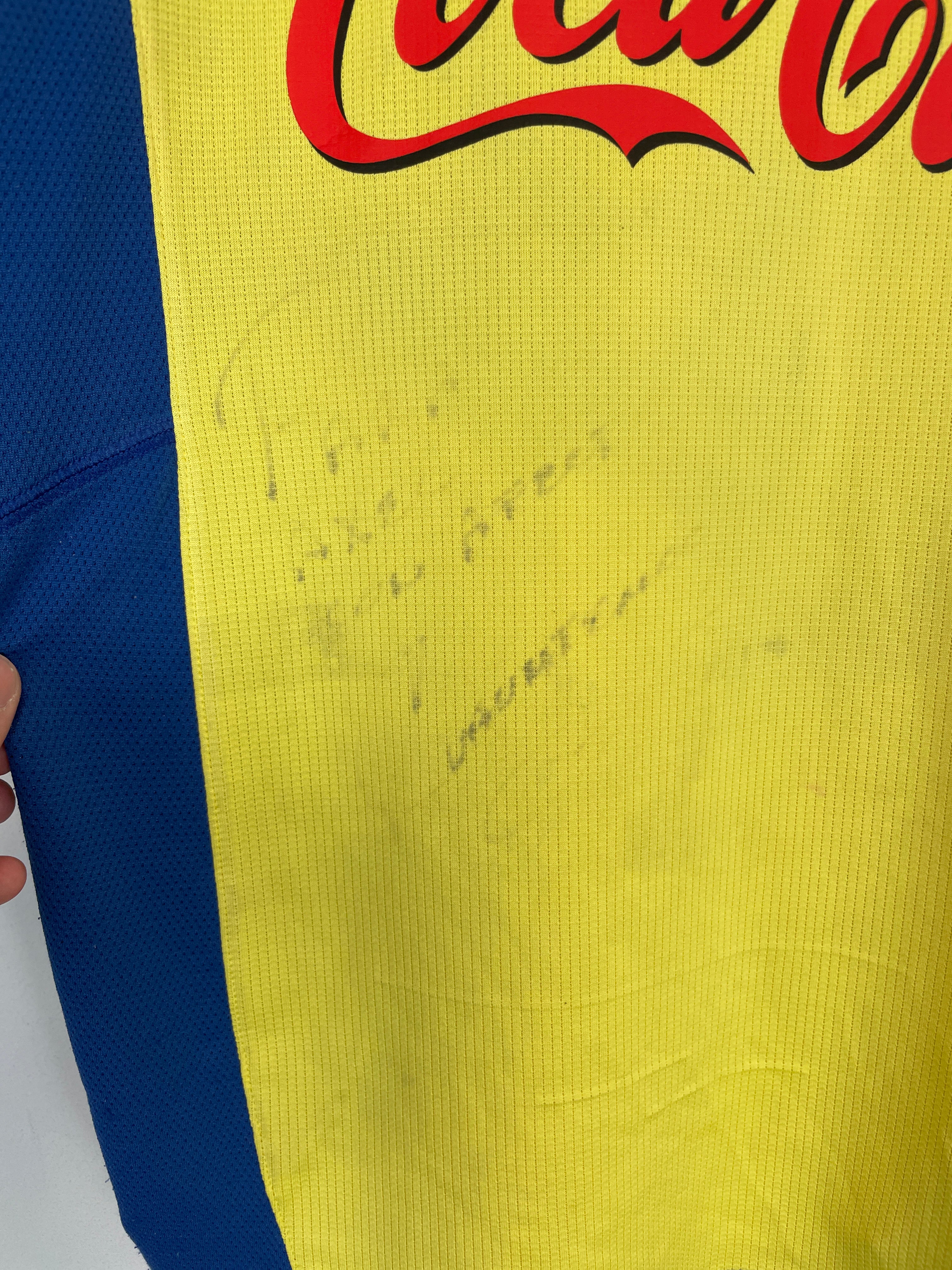 Shop 2004/05 CLUB AMERICA C.BLANCO #10 *SIGNED* HOME SHIRT (L) NIKE, classic football shirts, vintage football shirts & retro soccer jerseys at Cult Kits
