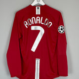 2007/09 MANCHESTER UNITED RONALDO #7 C/L L/S HOME SHIRT (M) NIKE