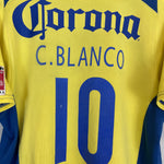 Shop 2004/05 CLUB AMERICA C.BLANCO #10 *SIGNED* HOME SHIRT (L) NIKE, classic football shirts, vintage football shirts & retro soccer jerseys at Cult Kits
