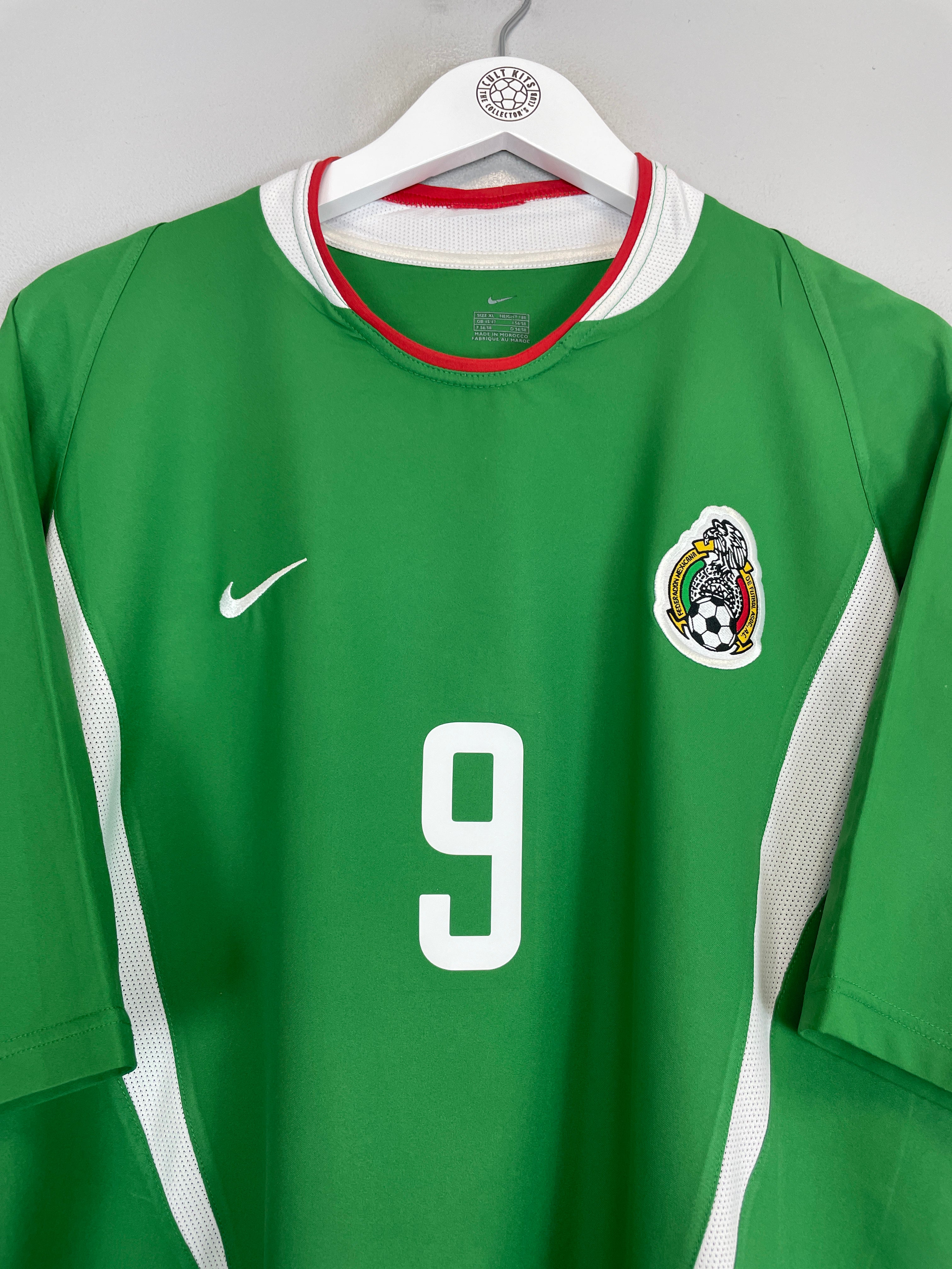 Shop 2003/04 MEXICO BORGETTI #9 HOME SHIRT (XL) NIKE, classic football shirts, vintage football shirts & retro soccer jerseys at Cult Kits