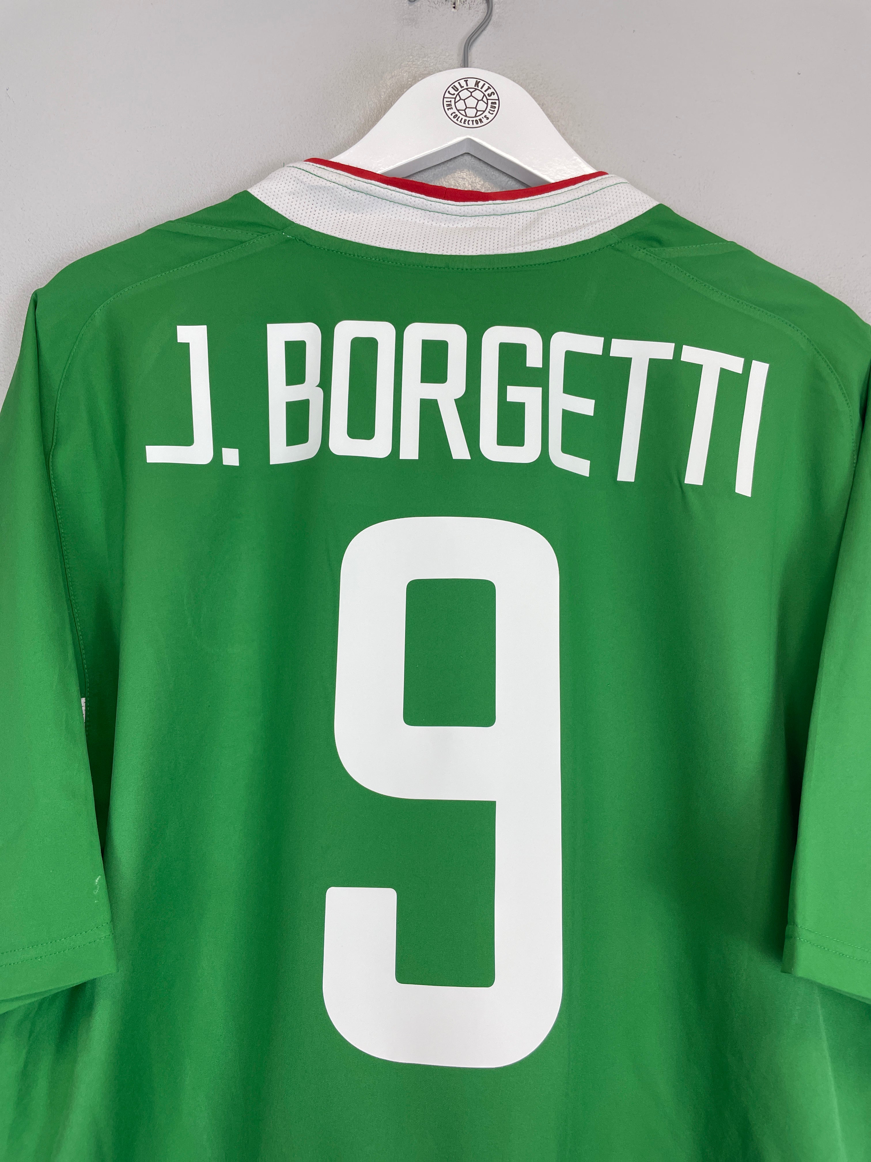 Shop 2003/04 MEXICO BORGETTI #9 HOME SHIRT (XL) NIKE, classic football shirts, vintage football shirts & retro soccer jerseys at Cult Kits