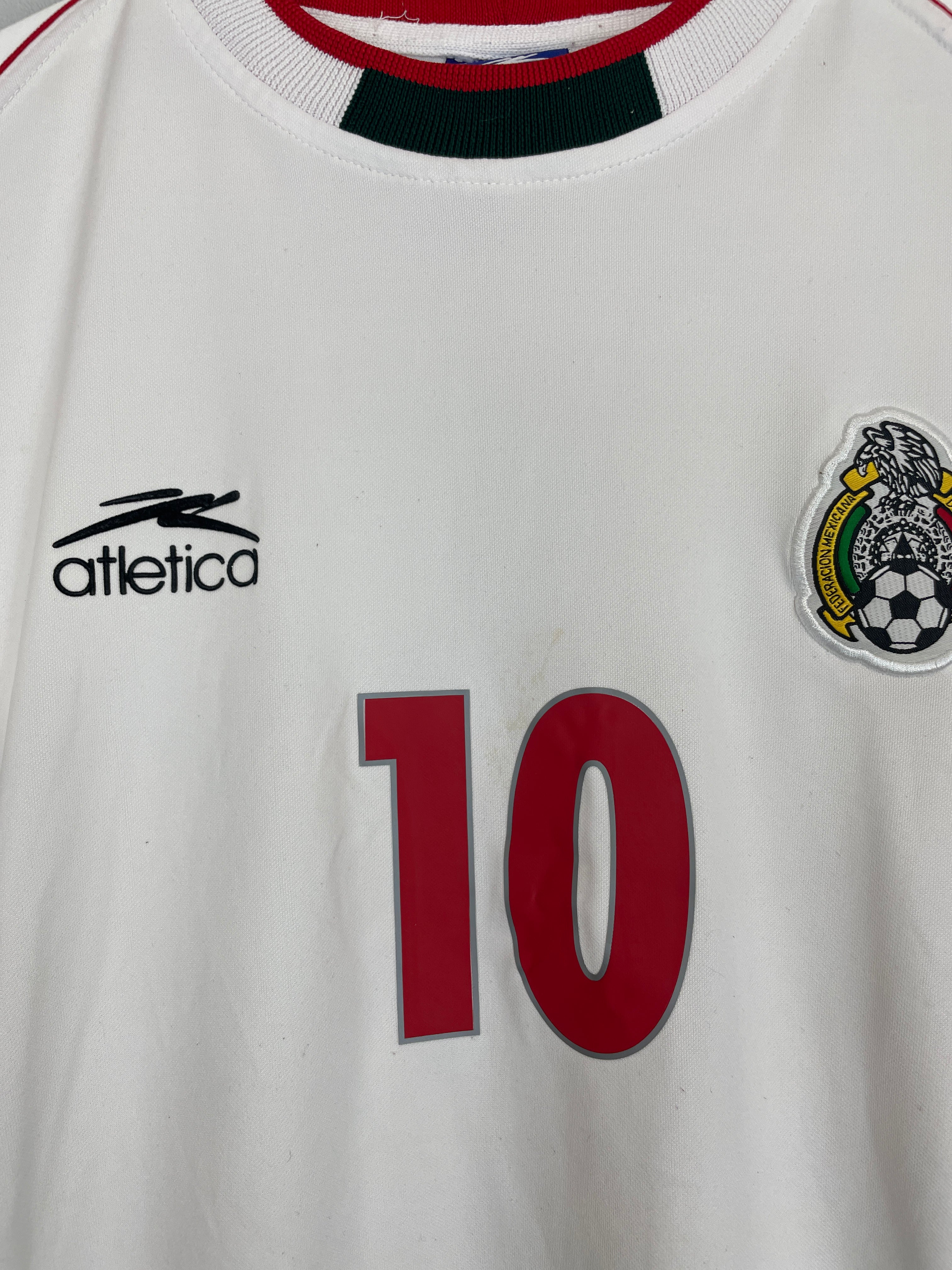 Shop 2001/02 MEXICO C.BLANCO #10 AWAY SHIRT (L) ATLETICA, classic football shirts, vintage football shirts & retro soccer jerseys at Cult Kits