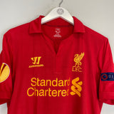 2012/13 LIVERPOOL GERRARD #8 E/L HOME SHIRT (M) WARRIOR