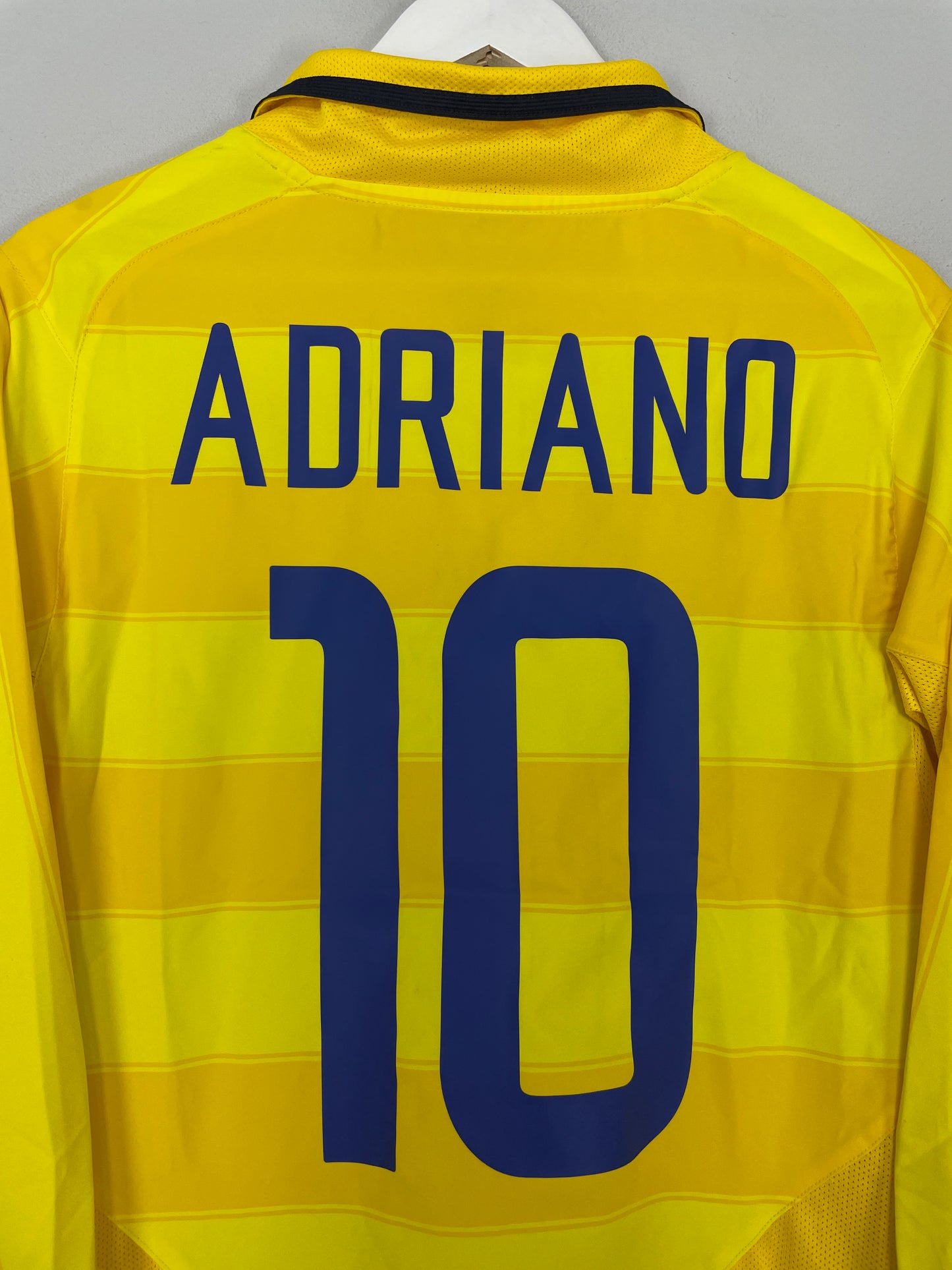 2003/04 INTER MILAN ADRIANO #10 L/S AWAY SHIRT (S) NIKE