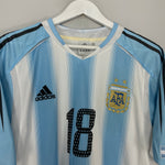 Shop 2004/06 ARGENTINA MESSI #18 HOME SHIRT (L) ADIDAS, classic football shirts, vintage football shirts & retro soccer jerseys at Cult Kits