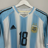 Shop 2004/06 ARGENTINA MESSI #18 HOME SHIRT (L) ADIDAS, classic football shirts, vintage football shirts & retro soccer jerseys at Cult Kits