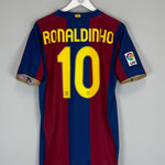 Buy 2007/08 BARCELONA RONALDINHO 10 HOME SHIRT (M) NIKE ~ Free worldwide shipping available ~ Authentic Vintage Football Shirts from Cult Kits