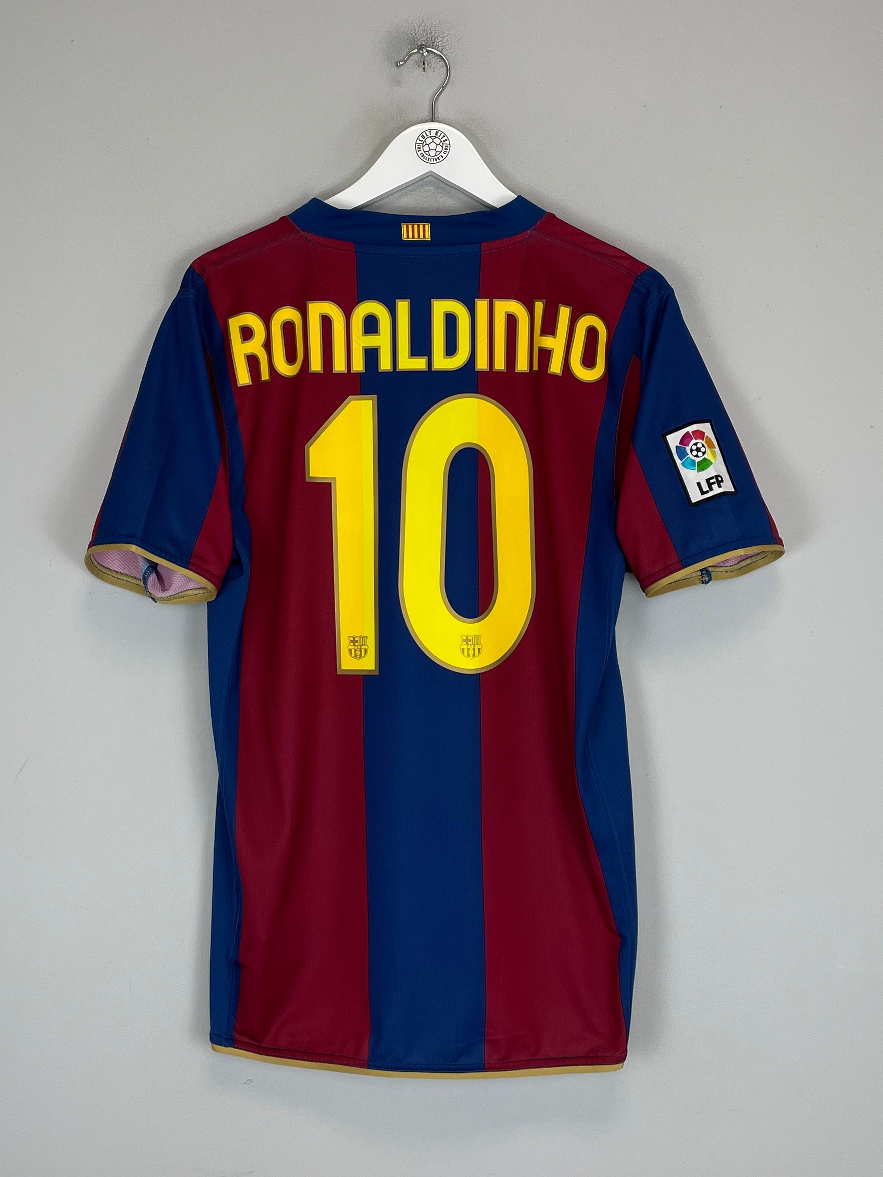 Buy 2007/08 BARCELONA RONALDINHO 10 HOME SHIRT (M) NIKE ~ Free worldwide shipping available ~ Authentic Vintage Football Shirts from Cult Kits
