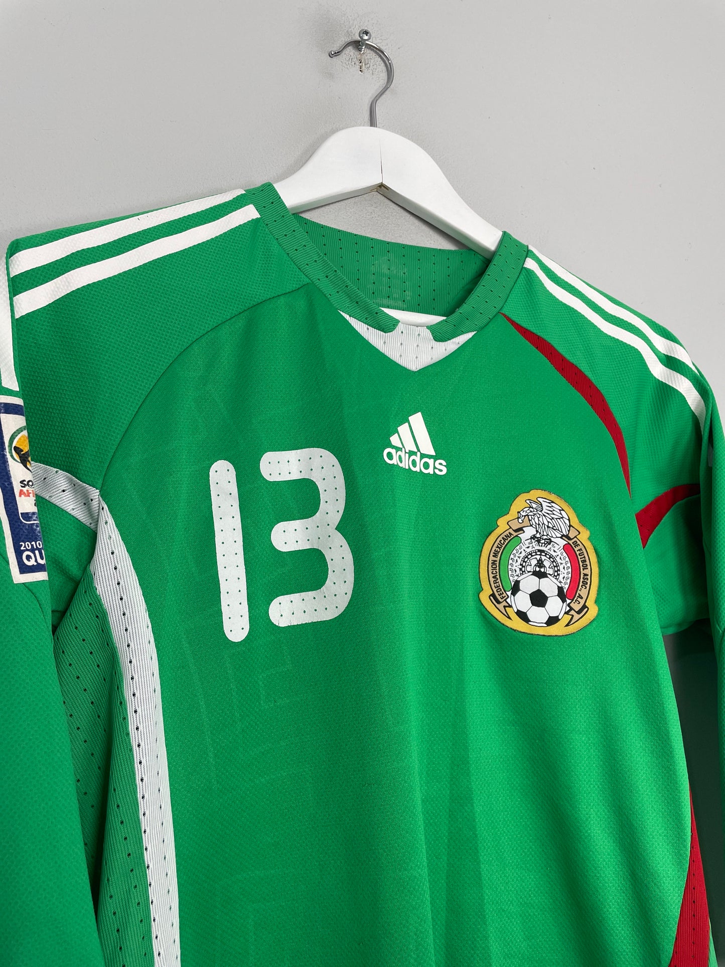 2008/10 MEXICO 3/4 SLEEVE *PLAYER ISSUE* #13 HOME SHIRT (M) ADIDAS