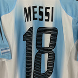 Shop 2004/06 ARGENTINA MESSI #18 HOME SHIRT (L) ADIDAS, classic football shirts, vintage football shirts & retro soccer jerseys at Cult Kits