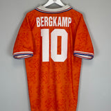 1994 NETHERLANDS BERGKAMP #10 HOME SHIRT (XL) LOTTO