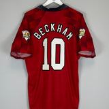 1996/98 MANCHESTER UNITED BECKHAM #10 HOME SHIRT (L) UMBRO