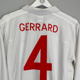 2010/11 ENGLAND GERRARD #4 L/S HOME SHIRT (M) UMBRO