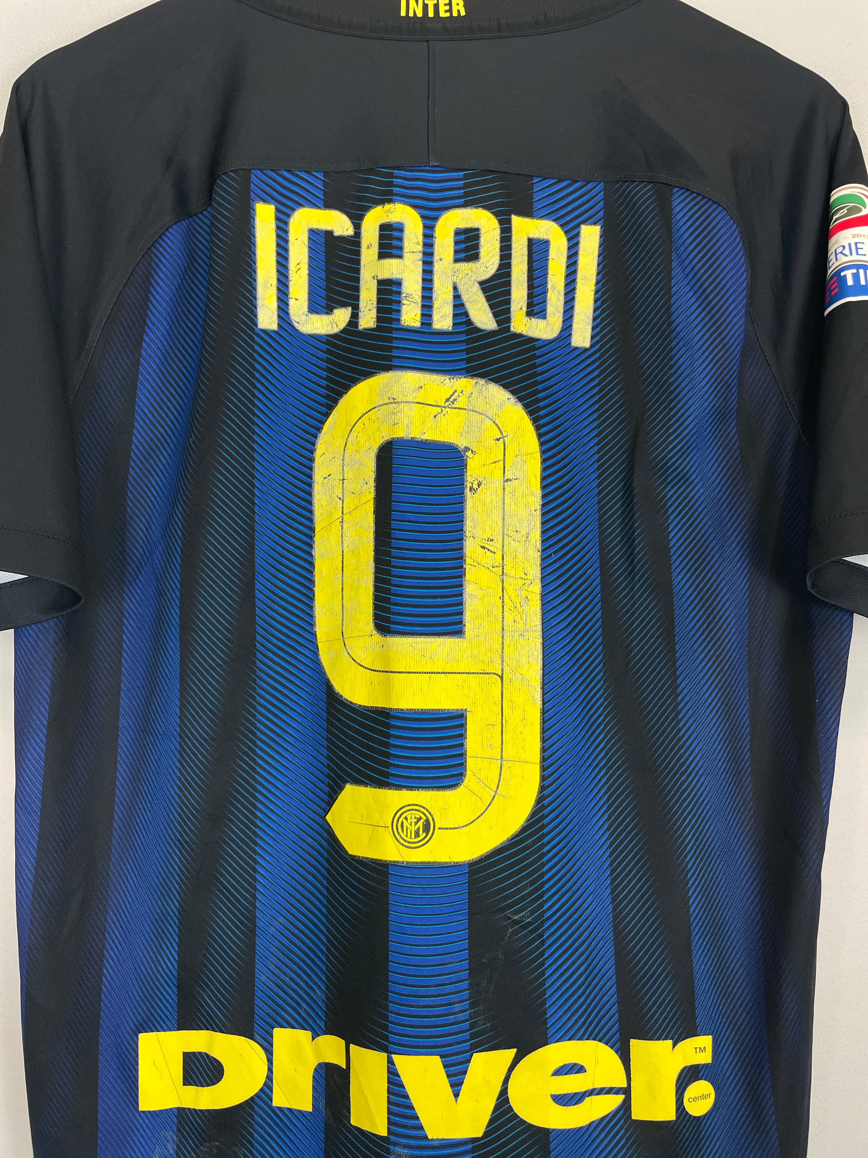 Shop 2016/17 INTER MILAN ICARDI #9 HOME SHIRT (M) NIKE, classic football shirts, vintage football shirts & retro soccer jerseys at Cult Kits