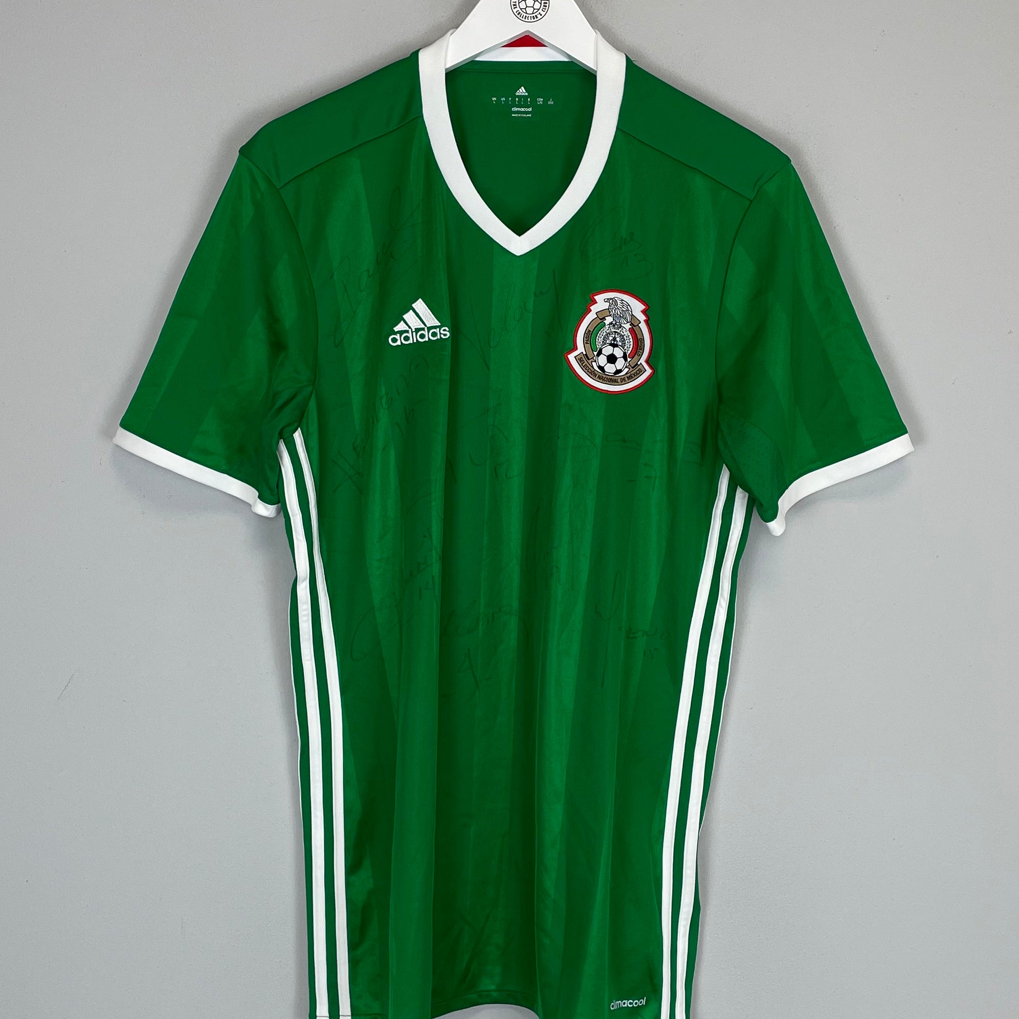 Shop 2016/17 MEXICO *SQUAD SIGNED* HOME SHIRT (L) ADIDAS, classic football shirts, vintage football shirts & retro soccer jerseys at Cult Kits