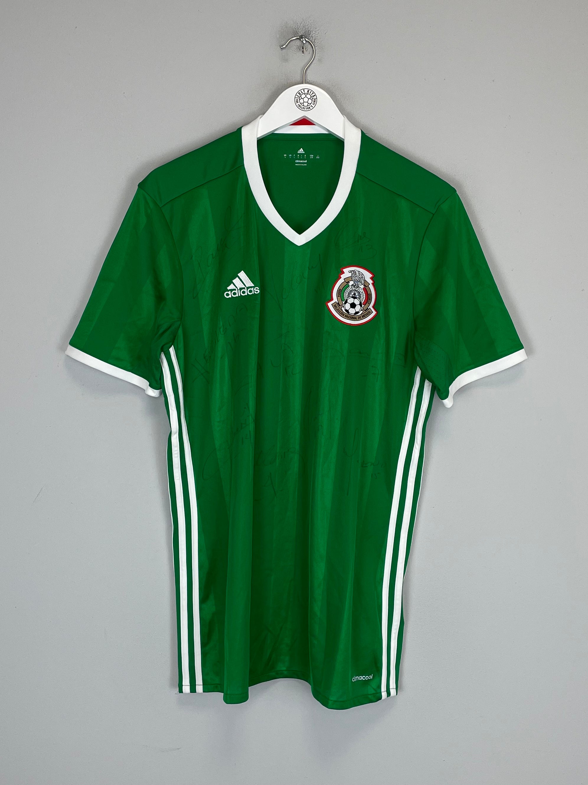 Shop 2016/17 MEXICO *SQUAD SIGNED* HOME SHIRT (L) ADIDAS, classic football shirts, vintage football shirts & retro soccer jerseys at Cult Kits
