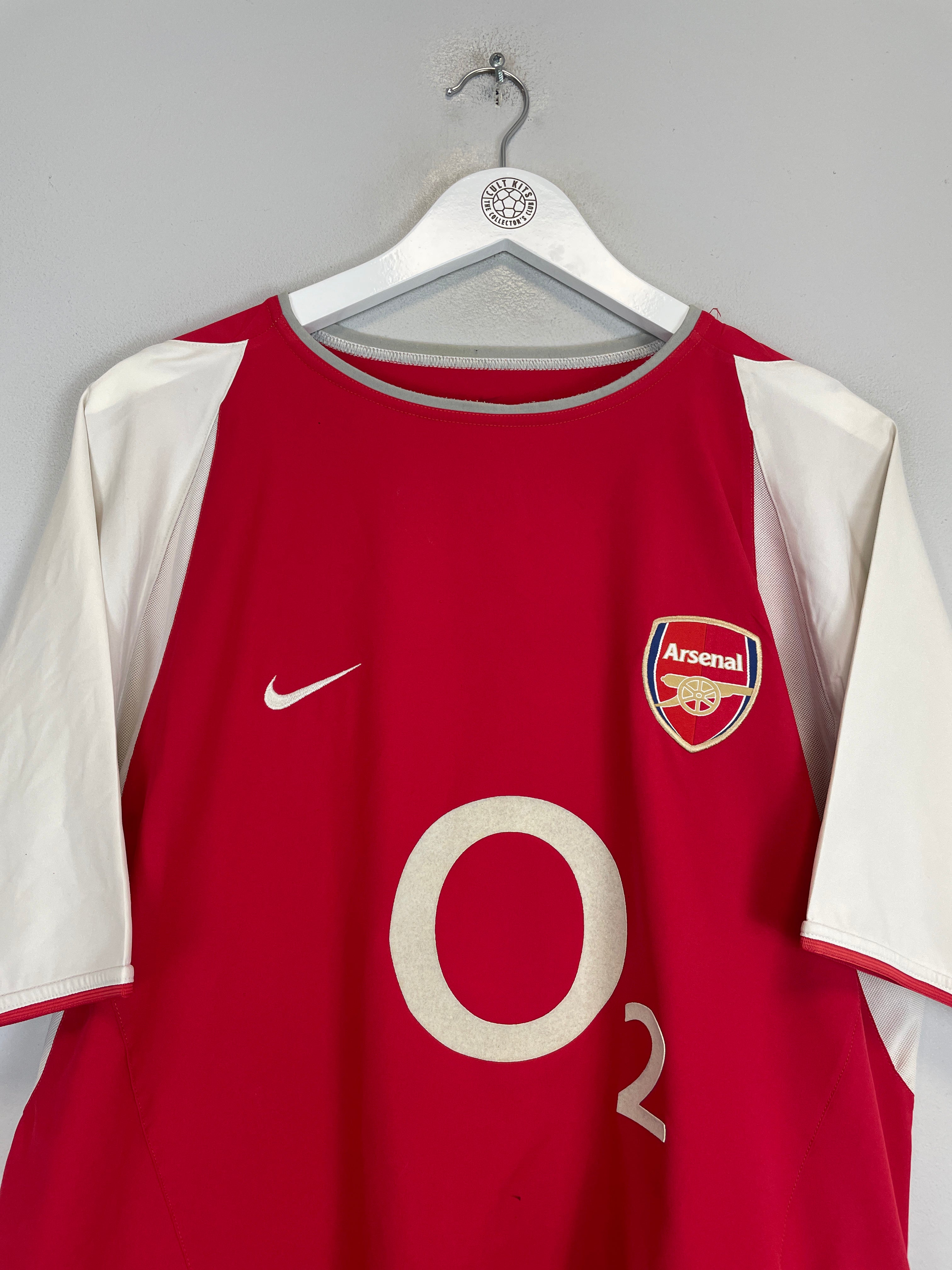 Shop 2002/04 ARSENAL FABREGAS #57 HOME SHIRT (L) NIKE, classic football shirts, vintage football shirts & retro soccer jerseys at Cult Kits