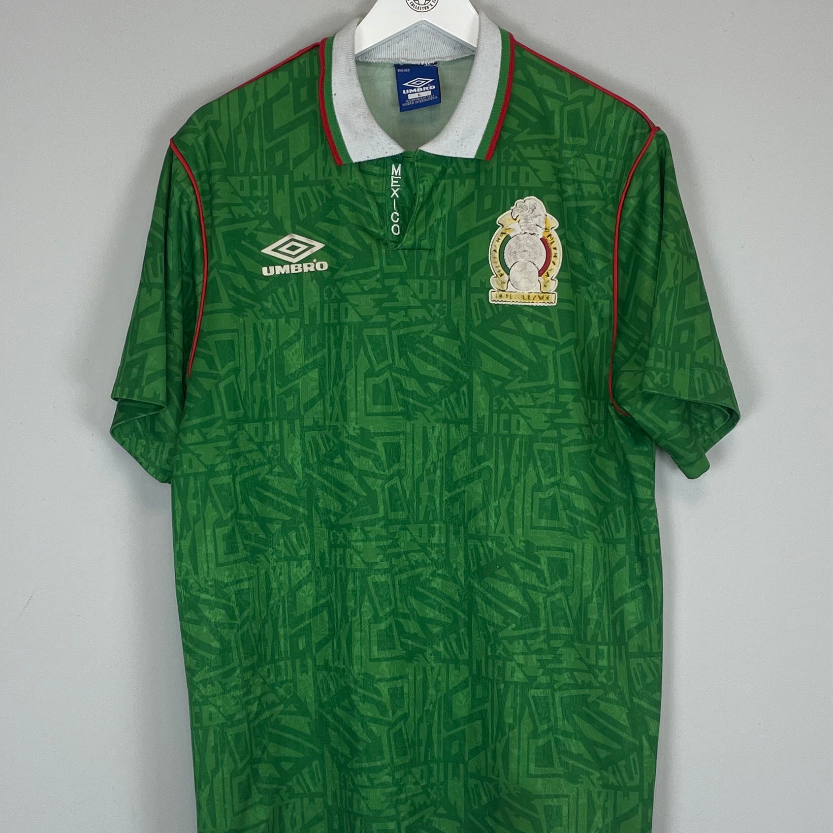 Shop 1994 MEXICO HOME SHIRT (L) UMBRO, classic football shirts, vintage football shirts & retro soccer jerseys at Cult Kits