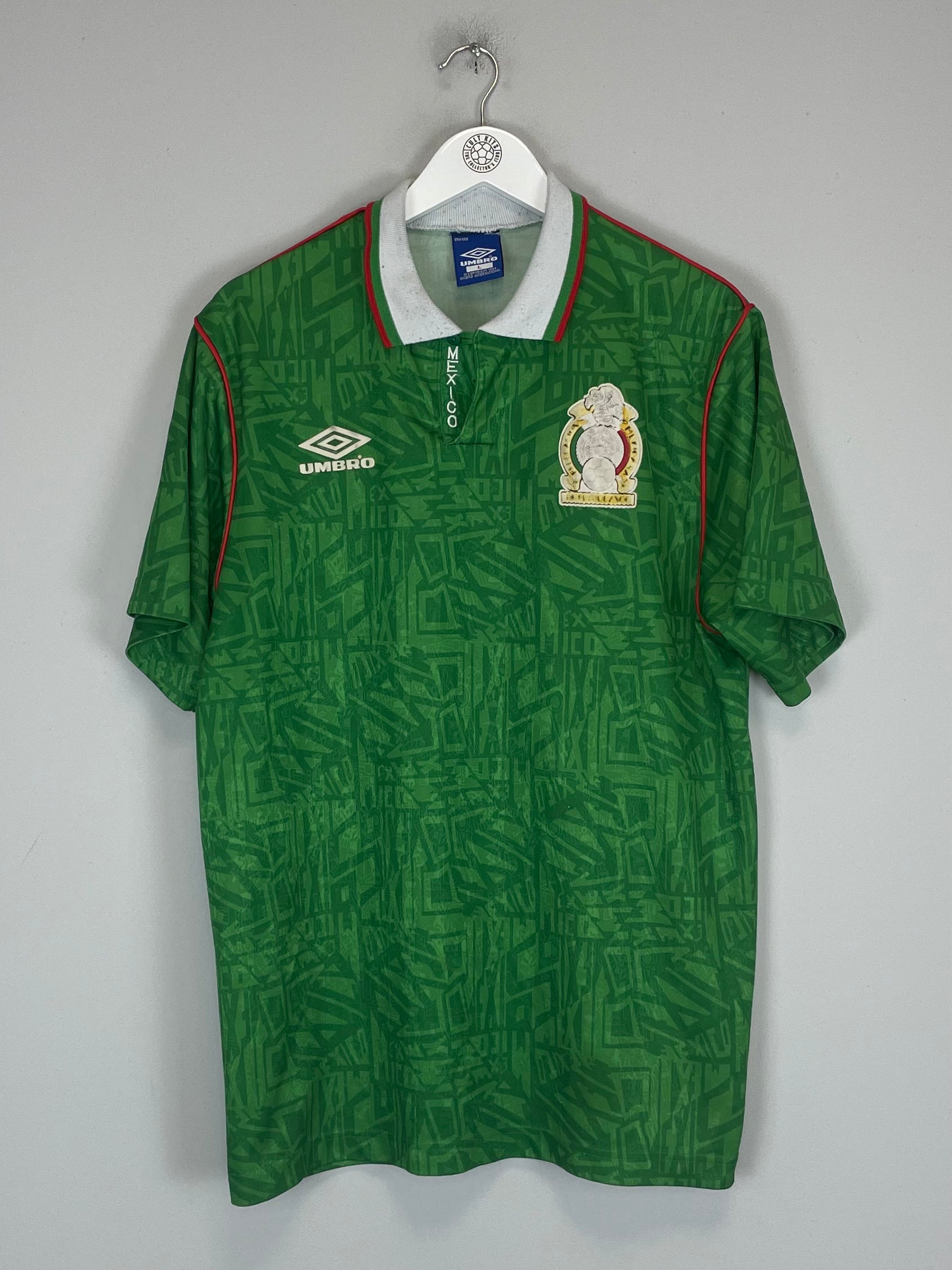 Shop 1994 MEXICO HOME SHIRT (L) UMBRO, classic football shirts, vintage football shirts & retro soccer jerseys at Cult Kits
