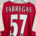 Shop 2002/04 ARSENAL FABREGAS #57 HOME SHIRT (L) NIKE, classic football shirts, vintage football shirts & retro soccer jerseys at Cult Kits