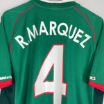 Shop 2001/02 MEXICO R.MARQUEZ #4 HOME SHIRT (XL) ATLETICA, classic football shirts, vintage football shirts & retro soccer jerseys at Cult Kits