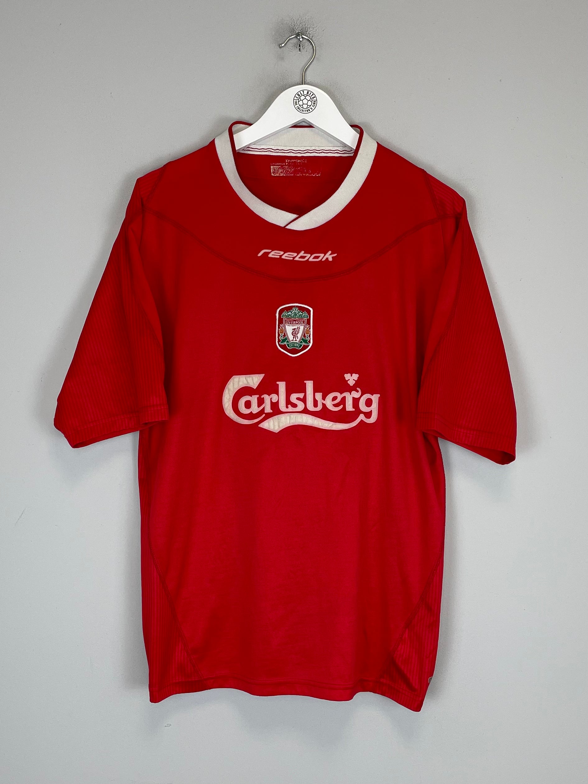 Shop 2002/03 LIVERPOOL HOME SHIRT (M) REEBOK, classic football shirts, vintage football shirts & retro soccer jerseys at Cult Kits