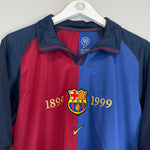 Shop 1999/00 BARCELONA LITMANEN #10 *CENTENARY* HOME SHIRT (M) NIKE, classic football shirts, vintage football shirts & retro soccer jerseys at Cult Kits
