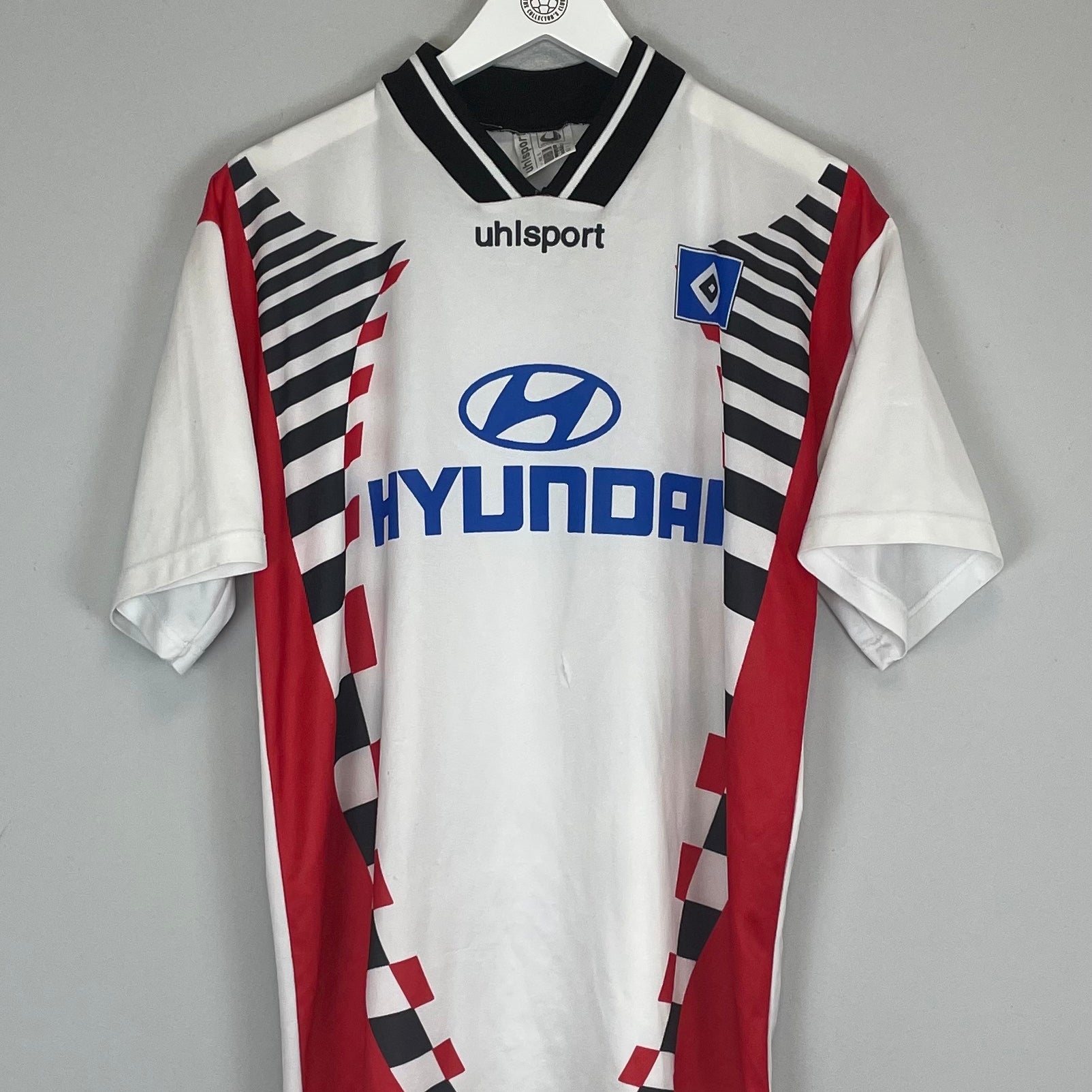 Shop 1996/97 HAMBURG HOME SHIRT (L) UHLSPORT, classic football shirts, vintage football shirts & retro soccer jerseys at Cult Kits